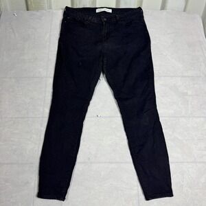 Levi Strauss & Co. Womens Skinny Jeans Black Denim 5-Pocket Mid Rise Size 32x32